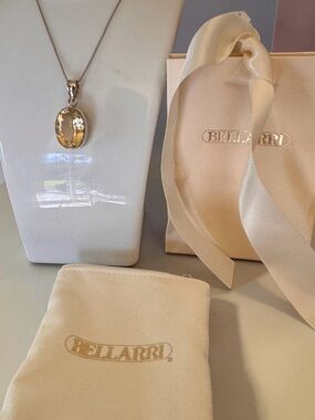 Bellarri Citine Necklace 925 Sterling Silver set faceted gemstone